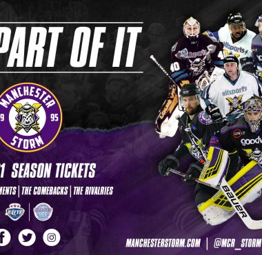 Your Goodwin Group sponsored Manchester Storm announce the launch of the 2020/21 Season Tickets!